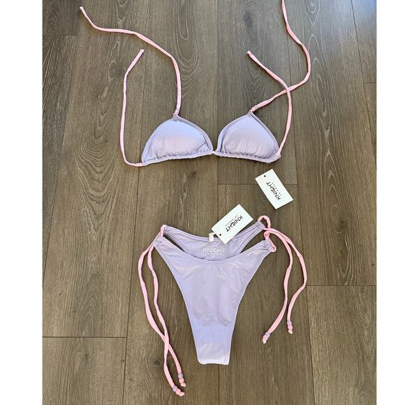 Knight Swim NWT Harley Amethyst Bikini 2 Pieces Set Swim Summer Size Medium - Picture 4 of 6
